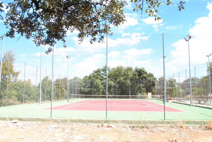 Juagar al tennis en Montejaral